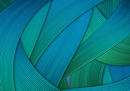 Illustration design abstract stripe green layers background.の写真素材