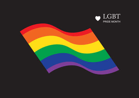 Background of rainbow flag. LGBT pride month. Lesbian gay bisexual transgender symbol.のイラスト素材