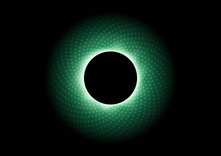Abstract geometric gradient green circle design  background. Vector illustration.