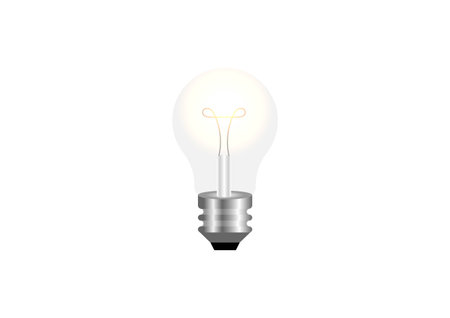 Illustration of an incandescent light bulb isolated on a white backgroundのイラスト素材