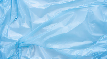 Light blue garbage bag plastic texture background. Generative AI.の素材