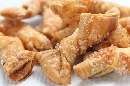 group of twisted pie with sugar 