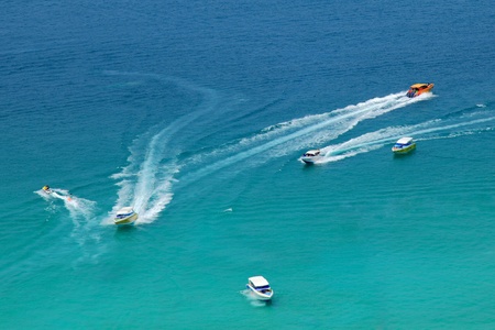 speed boat in the seaの写真素材