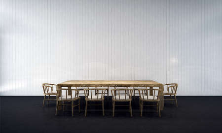 3d render dining room