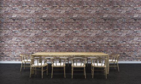 3d render dining room