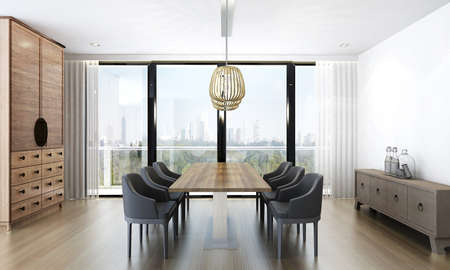 3D render dining room
