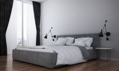 modern bedroom designの写真素材
