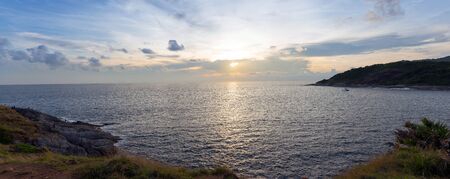 The sunset in Phuket panorama landscapeの写真素材