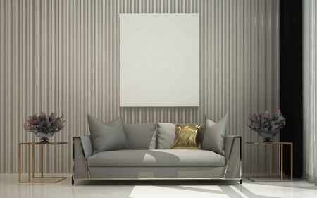 Modern living room interior design concept ideaの写真素材