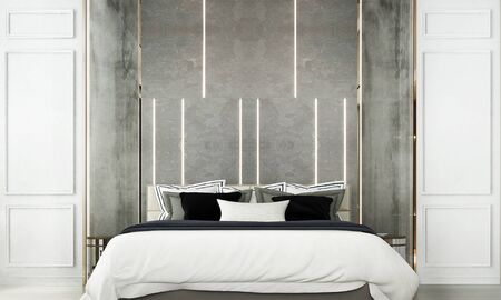Modern cozy bedroom interior designの写真素材