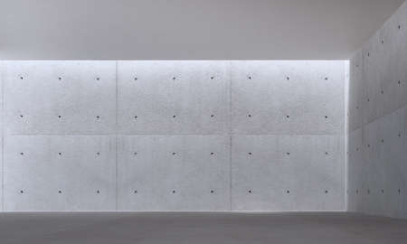 The interior design of empty modern lounge and living room and white wall textureの写真素材