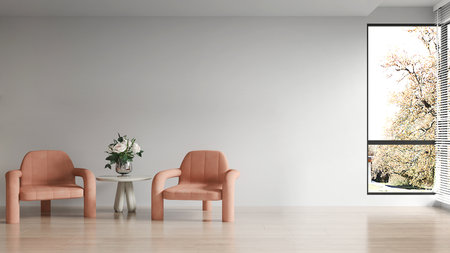Modern bright interiors 3D rendering illustration computer generated image not photosの写真素材