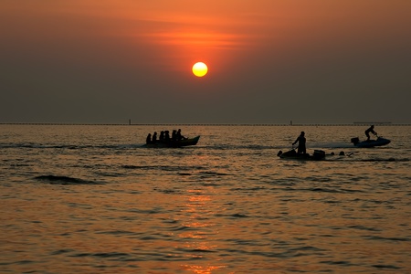 Sunset.