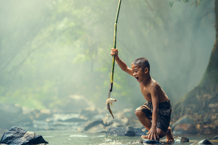 Boy Fishingの写真素材