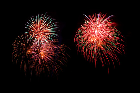Fireworks light up the sky with dazzling displayの写真素材