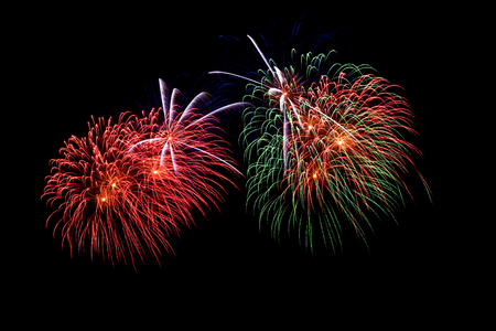 Fireworks light up the sky with dazzling displayの写真素材