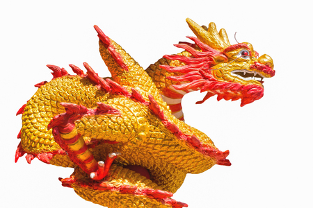 Giant Chinese dragon on isolate backgroundの写真素材