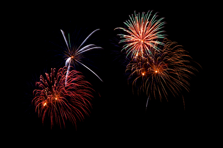 Fireworks light up the sky with dazzling displayの写真素材