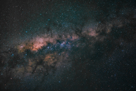 Clearly Milky way galaxy with stars and space dust in the universe