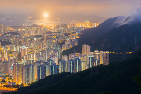 Hong Kong at morningの写真素材