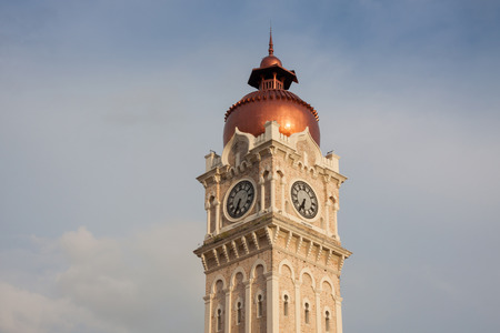 Clock tower in downtown Kuala Lumpurの写真素材