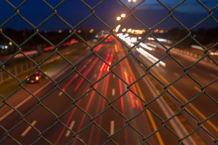 Traffic on highway at Bangkok,Thailandの写真素材