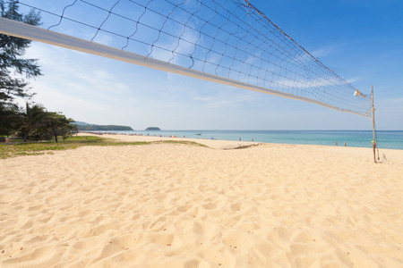 Volleyball net at Karon beach , Phuket Thailandのeditorial素材