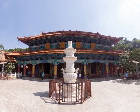 Yuantong Kunming Temple in sunny day, Kunming capital city of Yunnan, Chinaのeditorial素材