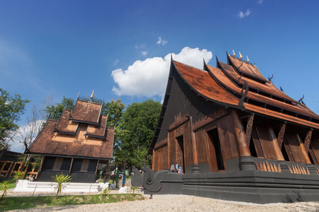 Old wooden building (Lanna style) at Chiangrai Thailand.のeditorial素材