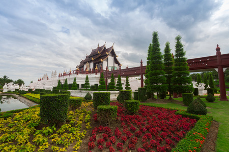 Chiang Mai, Thailand at Royal Flora Ratchaphruek Park.のeditorial素材
