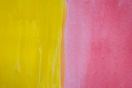 Yellow and red watercolor, abstract artistic backgroundの写真素材