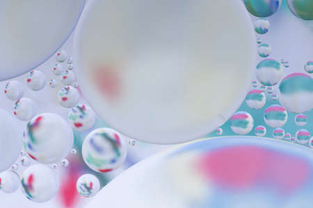 Oil in water bubbles abstract colorful  background