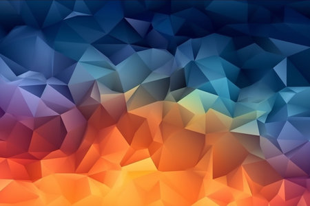 Abstract polygonal background. Triangular origami style with gradient. By Generative AI.の素材