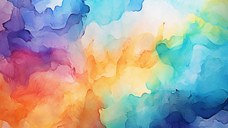 Watercolor abstract background. Painting style for your design. By Generative AI.の素材
