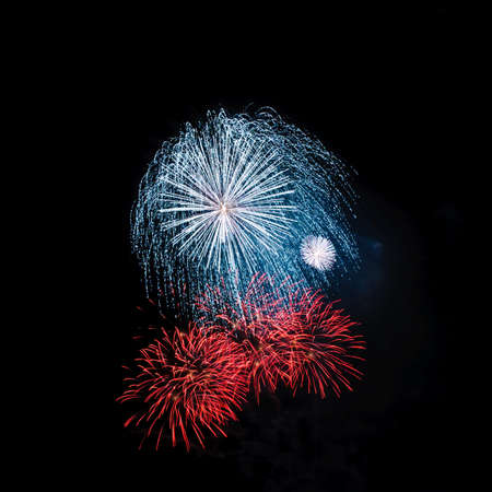 Fireworks at Pattaya beach, Thailandの写真素材