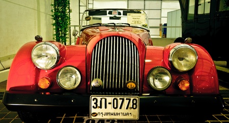 PATHUM THANI,THAILAND-JUNE 23: a Morgan Plus 4 on display at the 35th Vintage Car Concours on June 23,2011 in Pathum Thani, Thailand.のeditorial素材