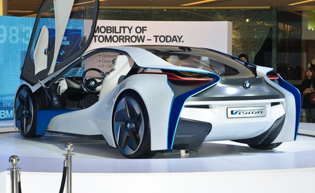 BANGKOK - SEPTEMBER 25: The BMW Vision EfficientDynamics vehicle on display at BMW XPO 2011 on...