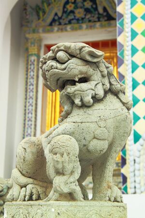 Chinese lion statue