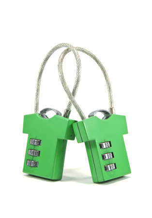 Shirt shape code lock isolated on white の写真素材