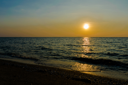 Sunset on the beach.の写真素材