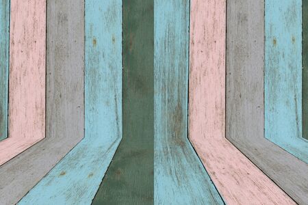 wooden wall Background colorfulの写真素材
