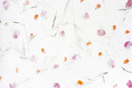 Mulberry paper with red flower texture background の写真素材