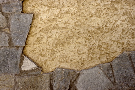 Background of stone wall textureの写真素材
