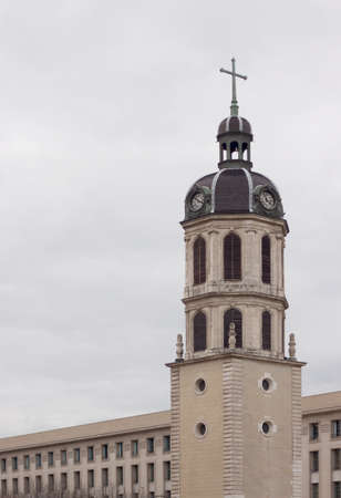 Bellcour square - Clocher de la charite in Lyon, Franceのeditorial素材