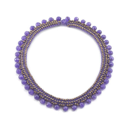 Amethyst necklace isolated  Designed by MouMoon  Thailand のeditorial素材