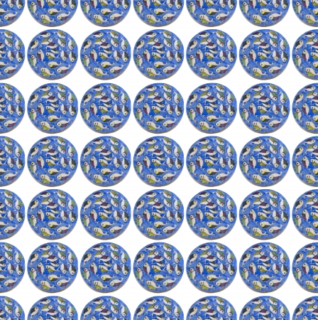 Authentic Mediterranean Ceramic Tile with painting の写真素材