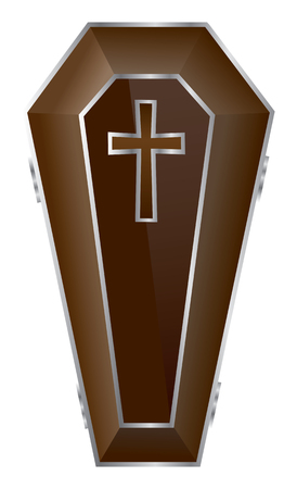 Brown Coffin Illustration.のイラスト素材