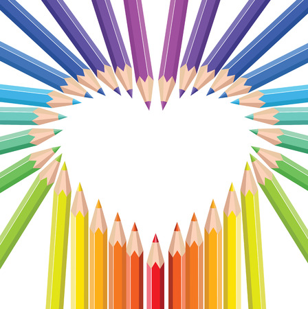 Coloured pencils.のイラスト素材