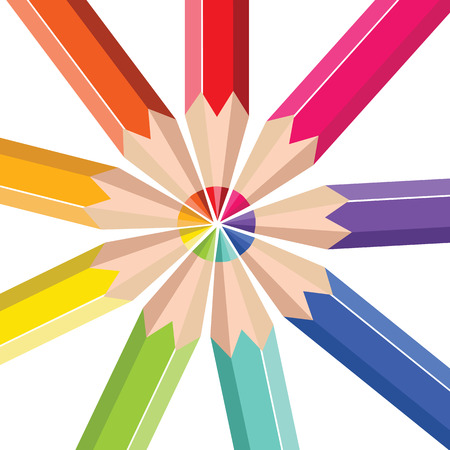 Coloured pencils.のイラスト素材