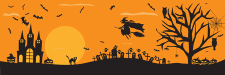 Spooky Halloween background のイラスト素材